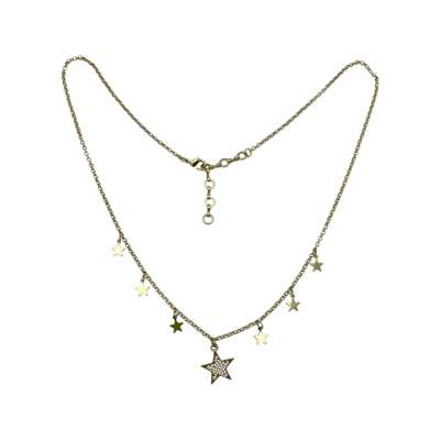 Collana Stella Strass e Stelline pendenti